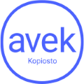 AVEK - Centralen för audiovisuell kultur logo. Länk går till bidragsgivares hemsida